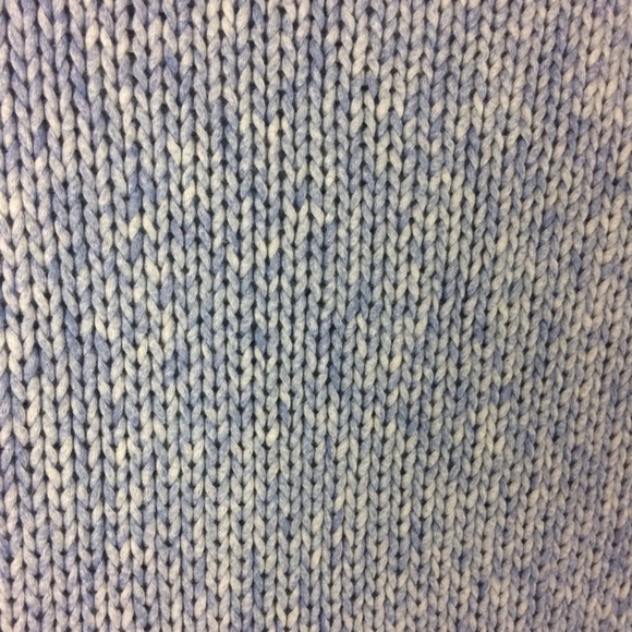 Vince Rolled Crew Neck Marled Blue Cotton Pullover Sweater Size Medium - Picture 7 of 8